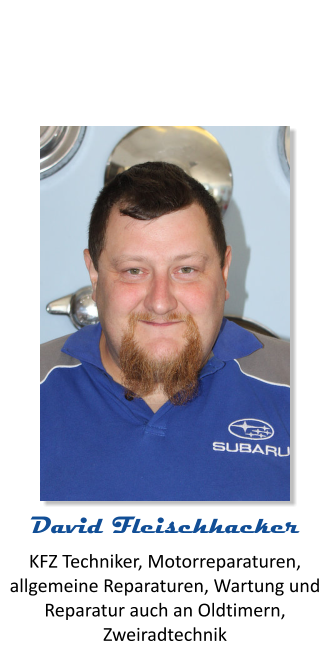 KFZ Techniker, Motorreparaturen, allgemeine Reparaturen, Wartung und Reparatur auch an Oldtimern, Zweiradtechnik David Fleischhacker
